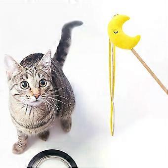 34.5cm Pet Tassel Toy Cute Sunflower Cloud Fleece Teaser Rod Cat Interactive Games Wand Sticks Toys Pet Supplies