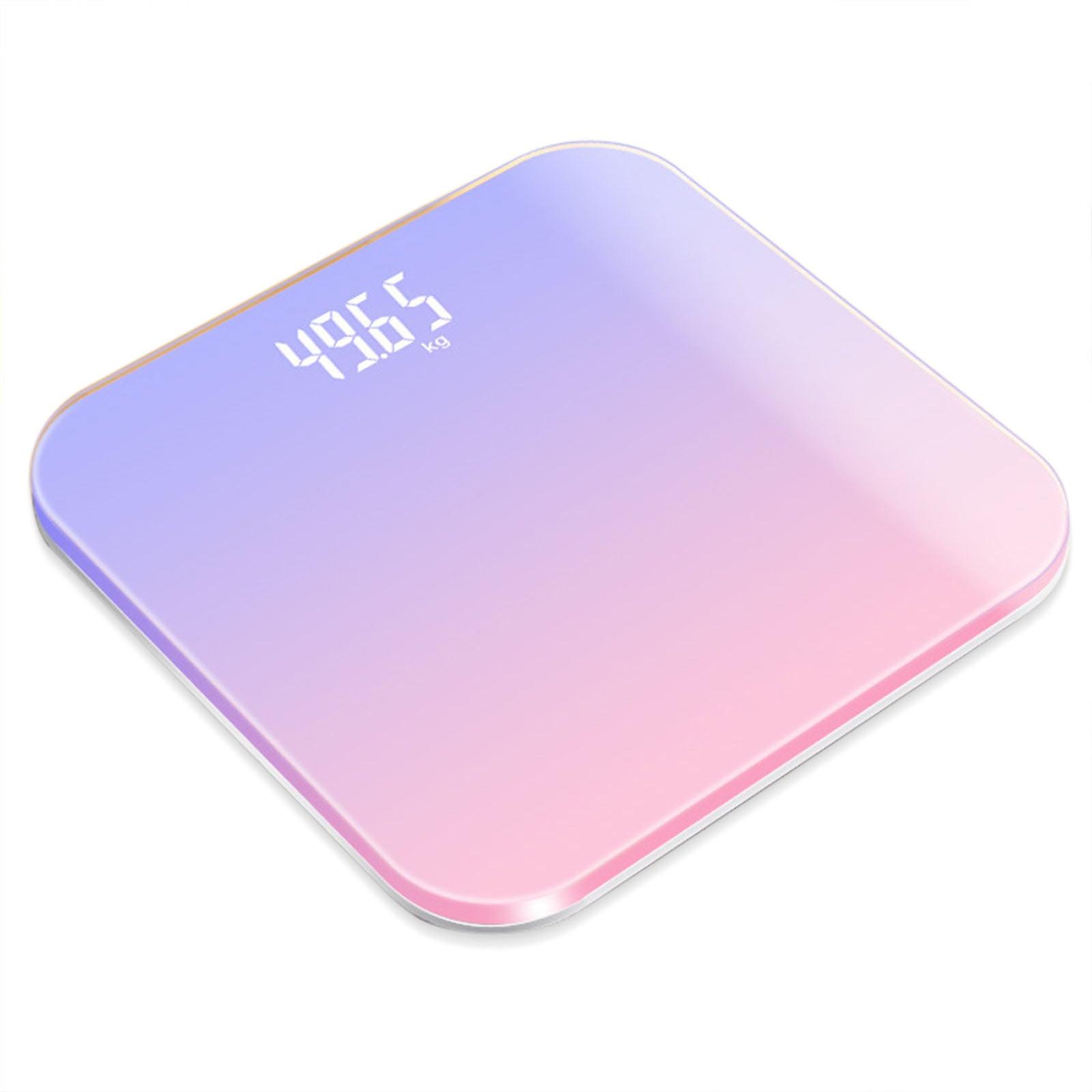 Smart Digital Scale Highly Accurate For Body Weight Bathroom Weight Scale With Led Screen Usb Charging Slim Design Random Style