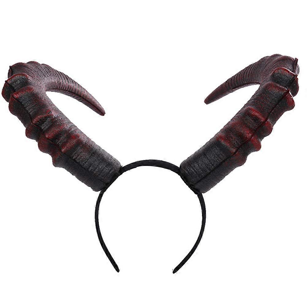 Halloween Demon Horns Headband 28 x 13 cm Gothic Devil Horns Unisex Cosplay Accessory for Costumes and Parties