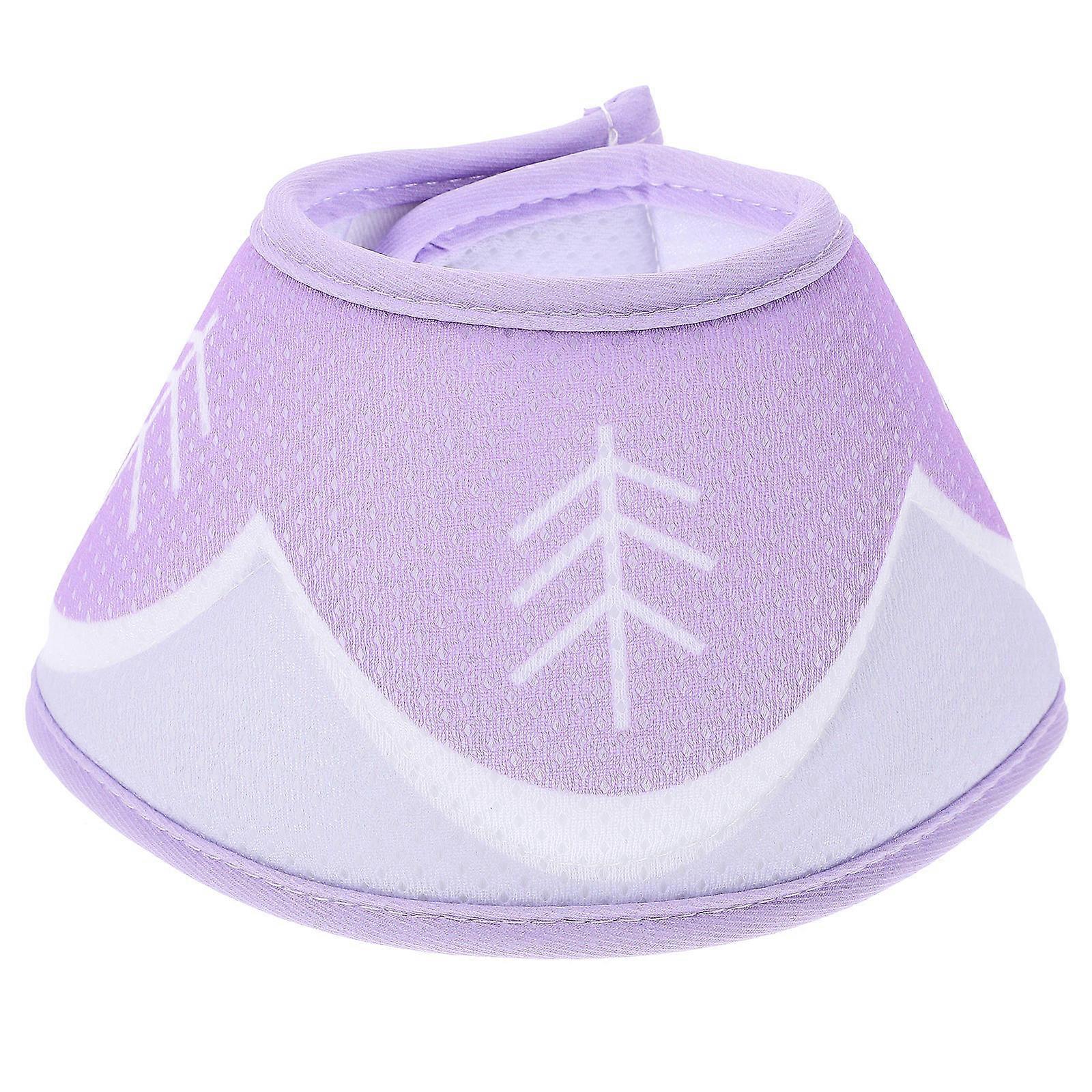 Adjustable Cat Recovery Collar Prevents Licking Wounds Violet 1 Set