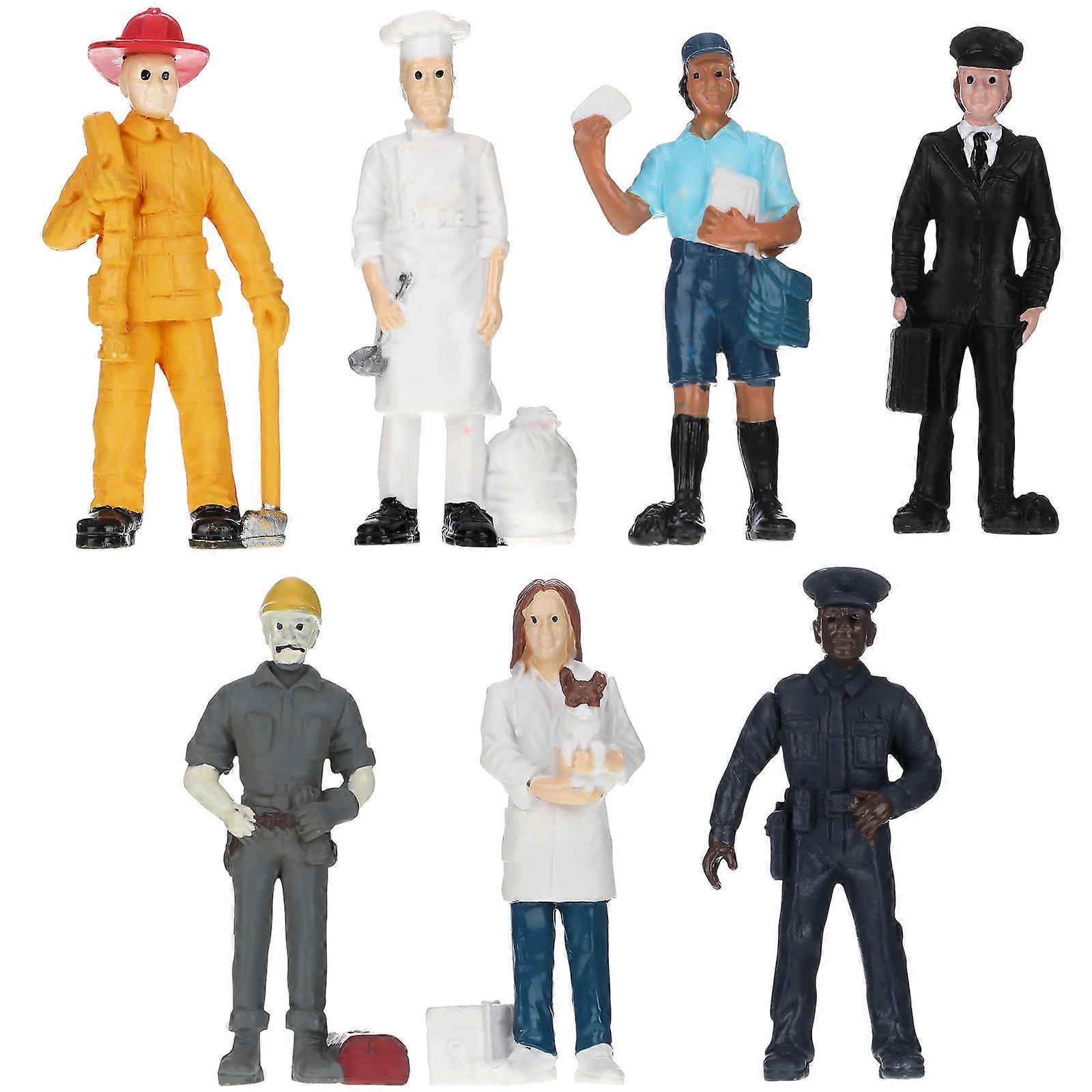 Small Figurines 7Pcs Rectangular Design For Hobbyists Visual Decoration 6X3X2CM Gift Giving