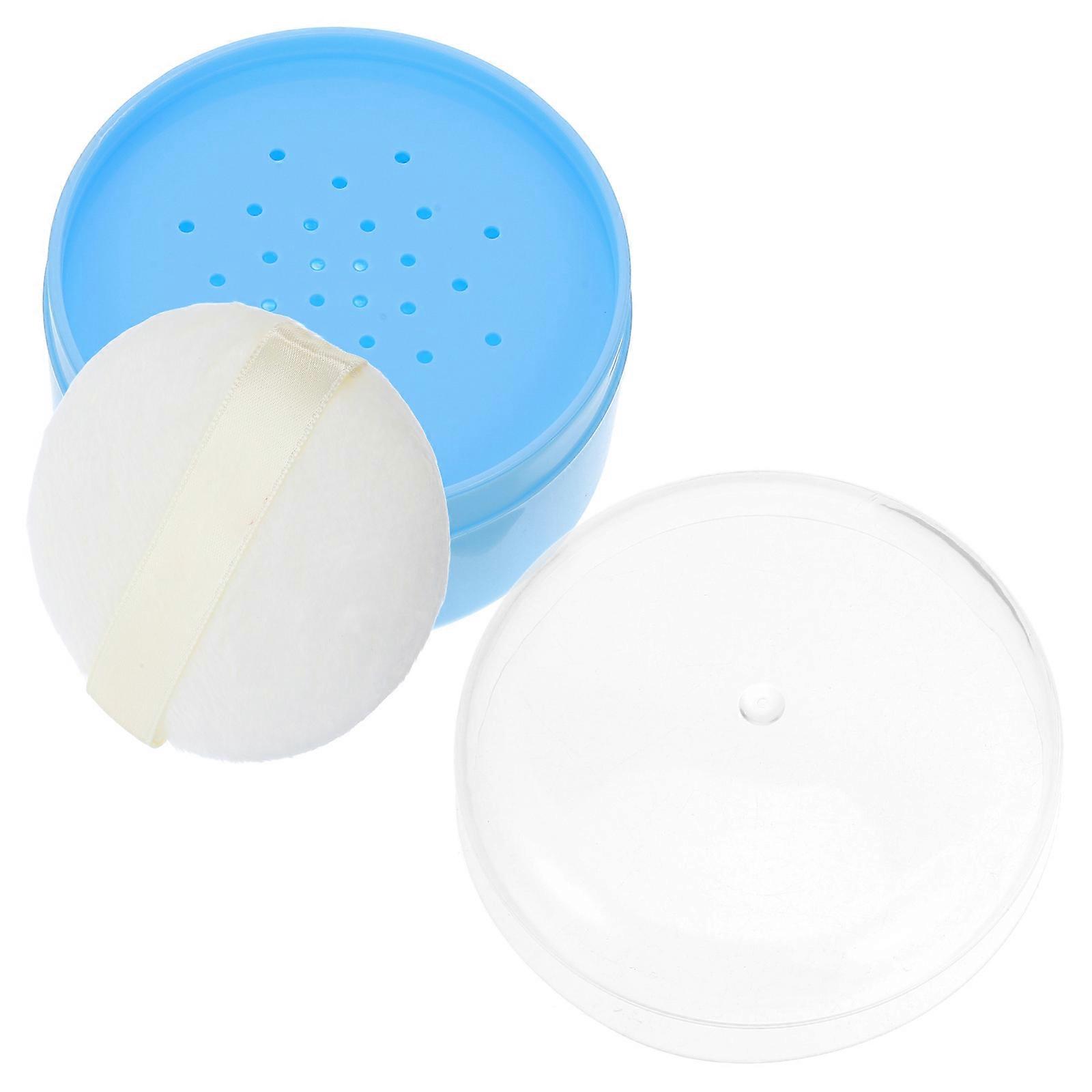 Empty Body Powder Container With Puff For Application And Minimize Loose Powder 1Pack