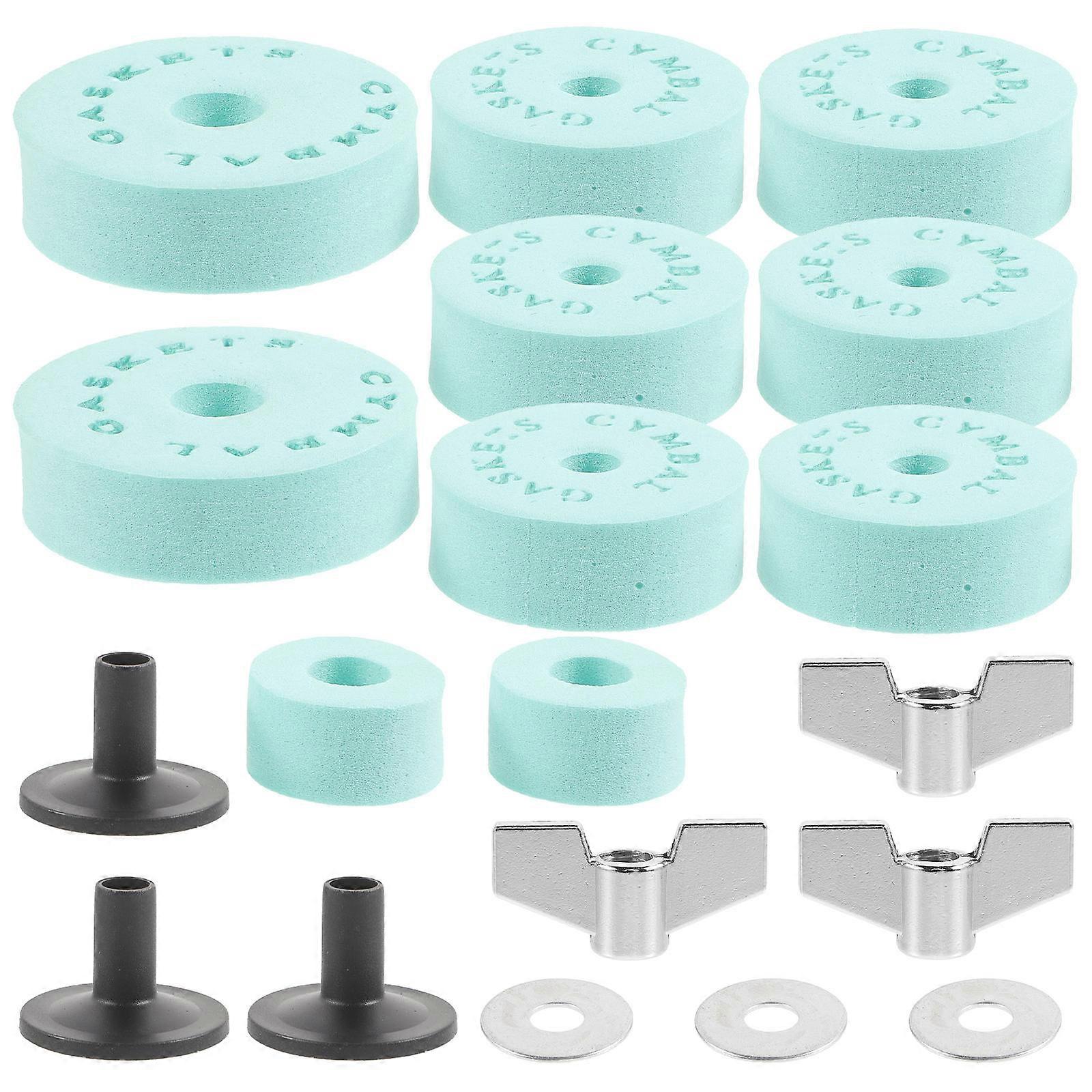 Sky-blue EVA Cotton Non-slip Mat with Metal Components for Drum 1 Set