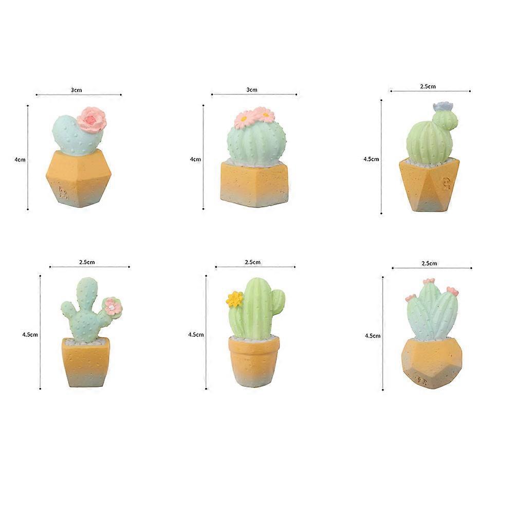 Refrigerator Magnets 6Pcs Assorted Color Scratch-Resistant Home Decoration