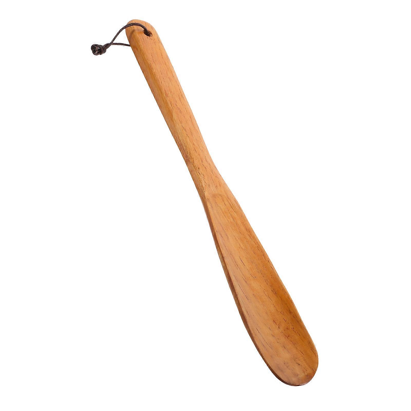 Ergonomic Long Handle Wooden Shoehorn for Travel and Daily Use – Durable Bamboo Grip, Portable and Minimalist Design for Men, Women, and Seniors