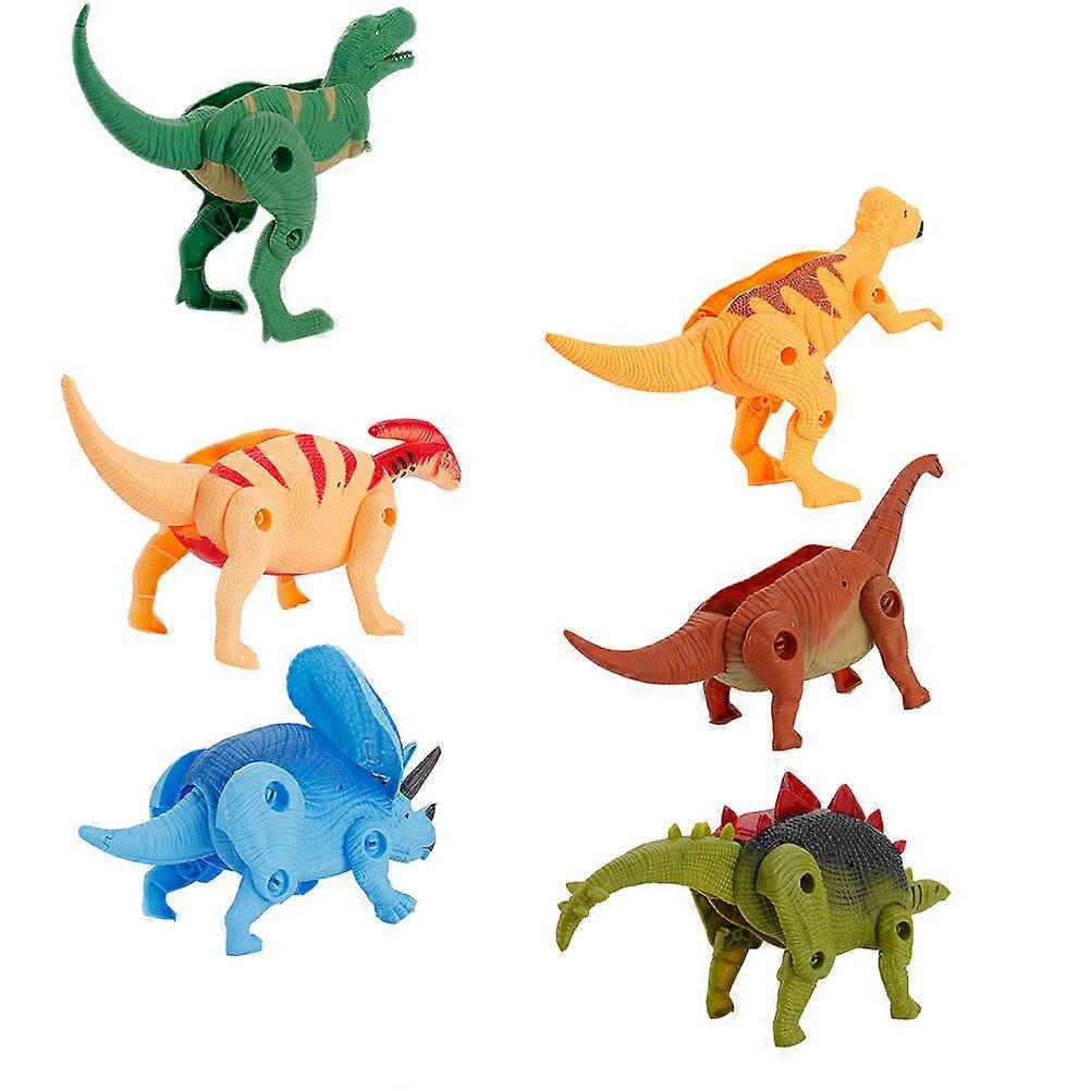 Animal Model Adornments 6Pcs Imitation Transform Dinosaur Egg Toy Designed For Children Assorted Color Transformable Set