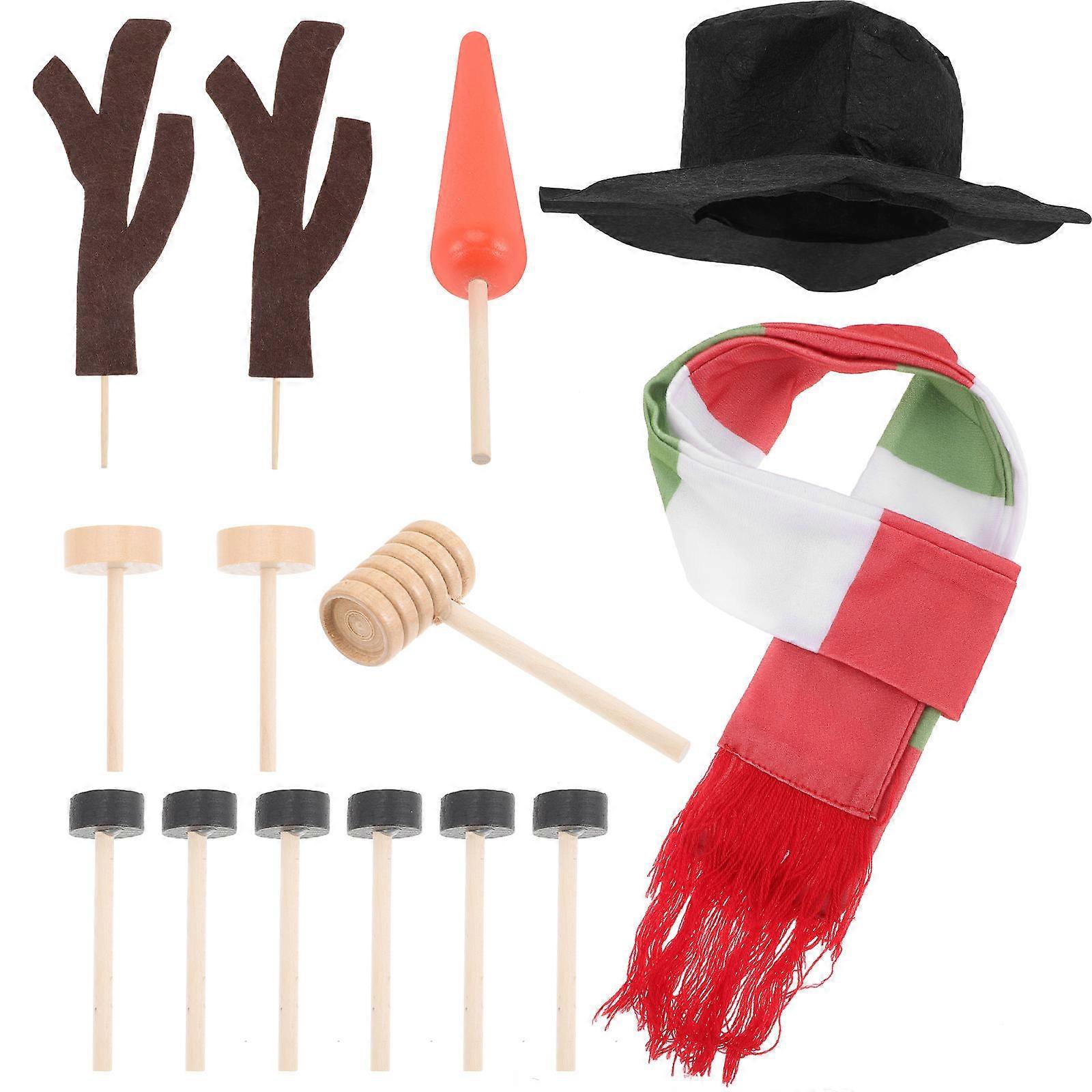 Create Your Own Snowman with Assorted Color Plastic Props for Festive Decor and Fun