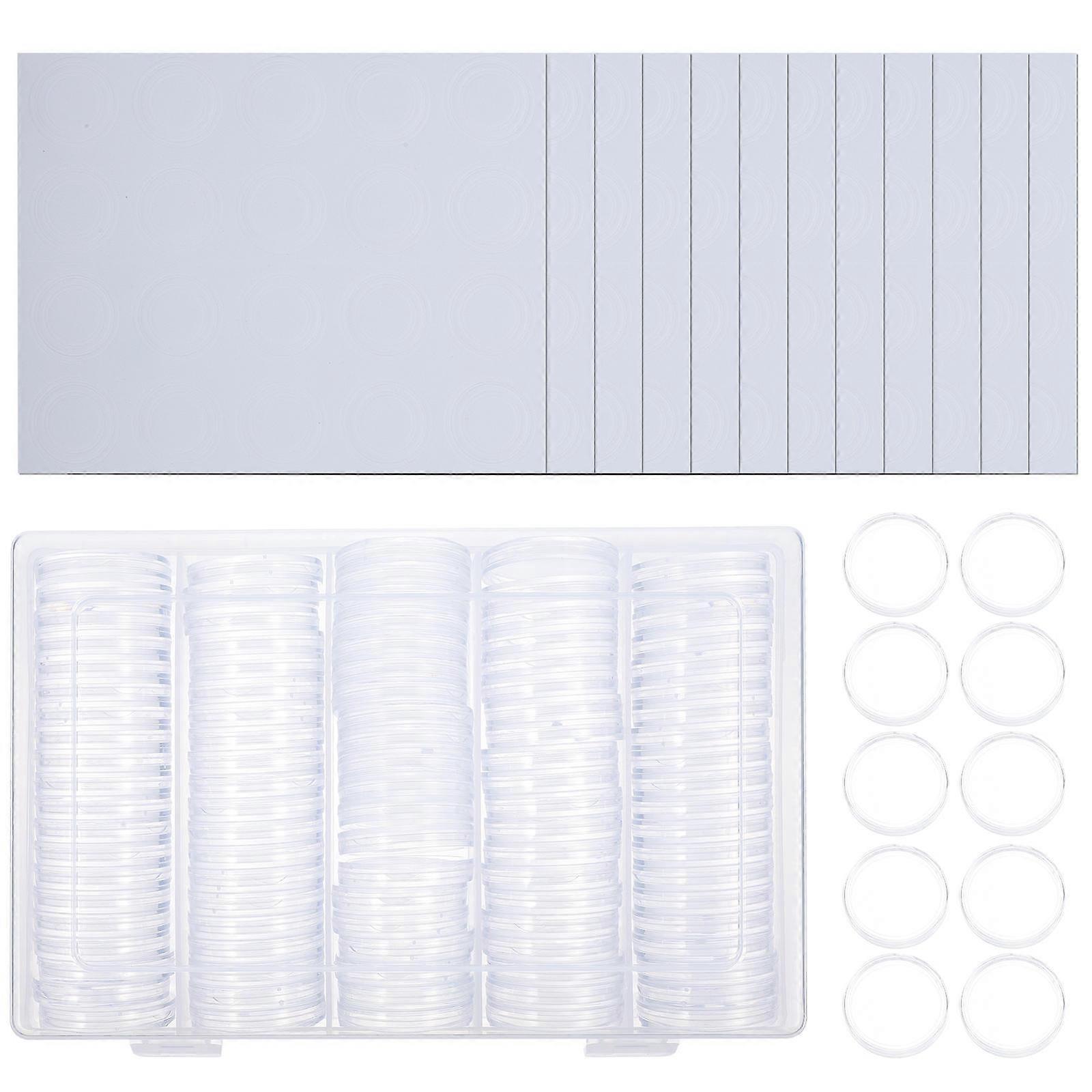 1 Set of Transparent PP Coin Protective Boxes for Storage and Display