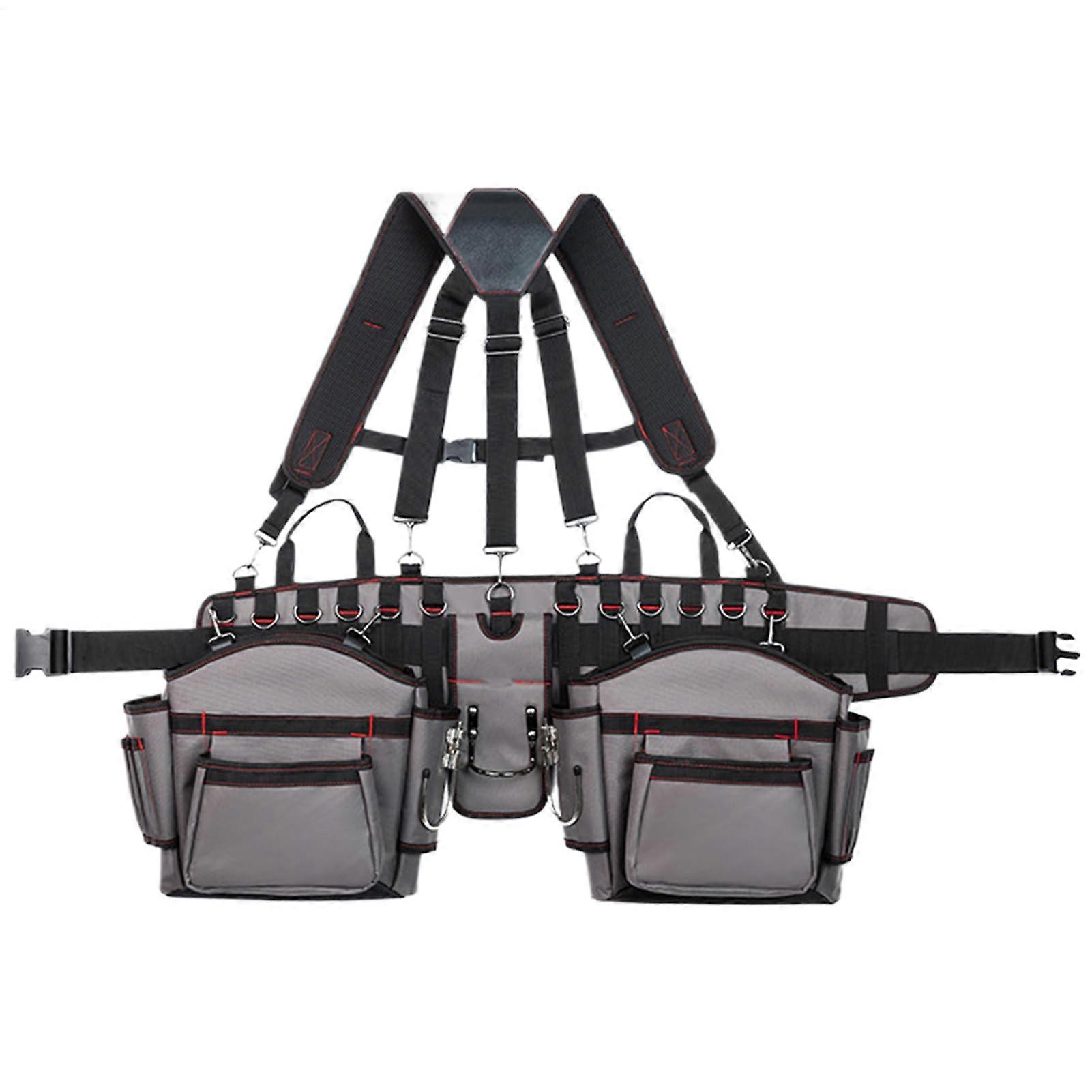 Tool belt – Carpenter's tool belt, sturdy tool vest, adjustable pouch, holster with suspenders