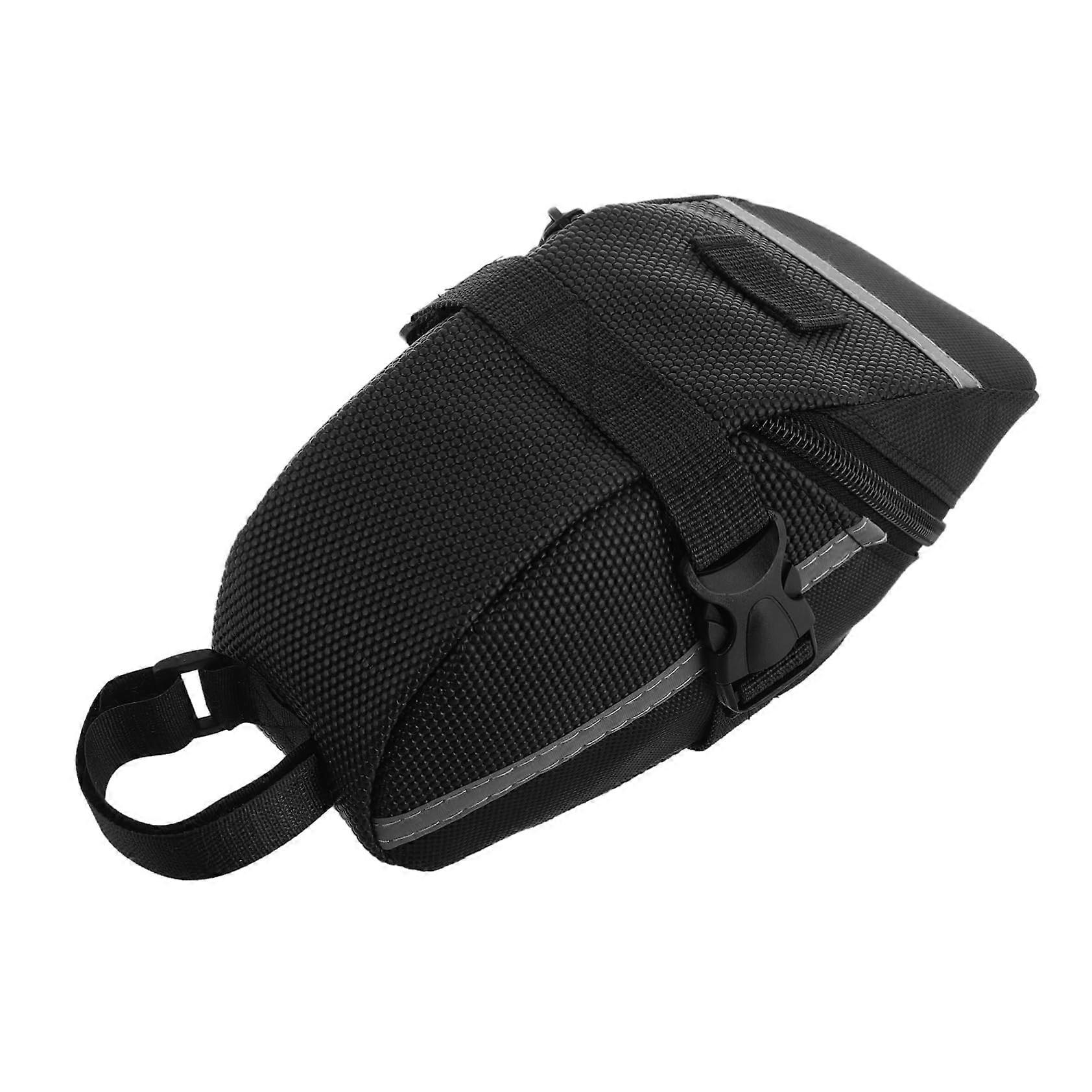 Waterproof bicycle saddle storage, robust, large capacity, practical storage for bicycle accessories, mountable for mountain bikes and road bikes.