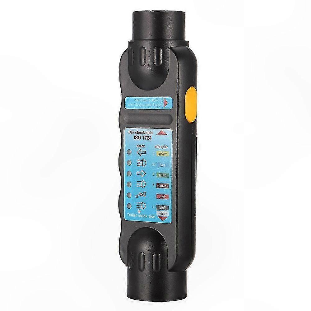 7/13 Pin Trailer Light Tester with 2 Adapters for Vehicle Towing Circuit Plug Socket