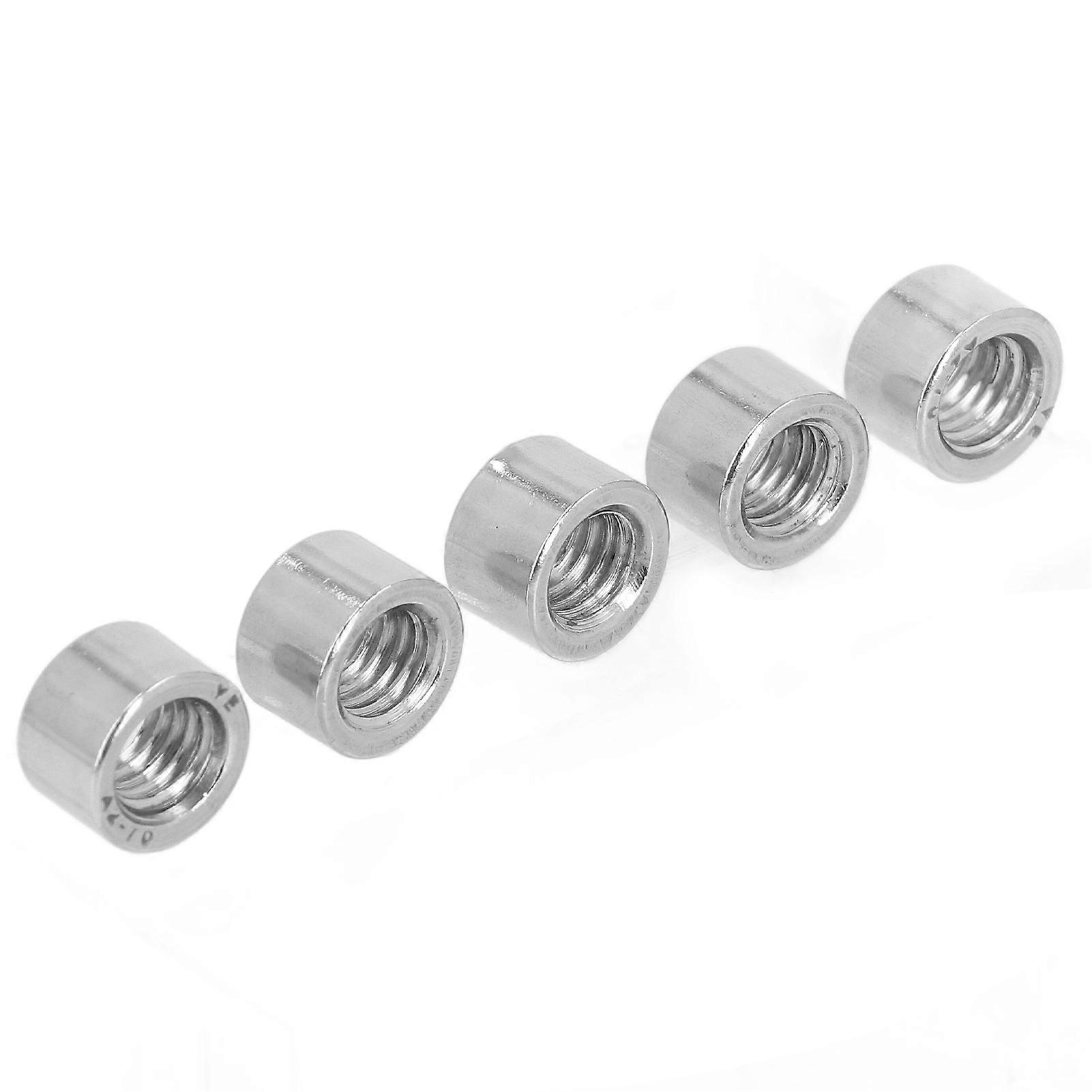 20Pcs M8 Female Thread Round Coupling Nut Threaded Cylindrical Coupling Nut Kit for Machine Maintenance