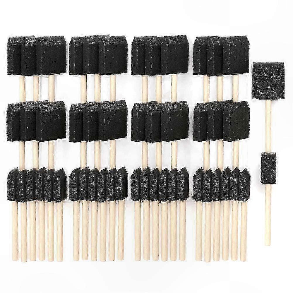 50-Pack Foam Paint Brushes, 1 Inch and 2 Inch Sponge Art Brushes for Crafting and Home Projects
