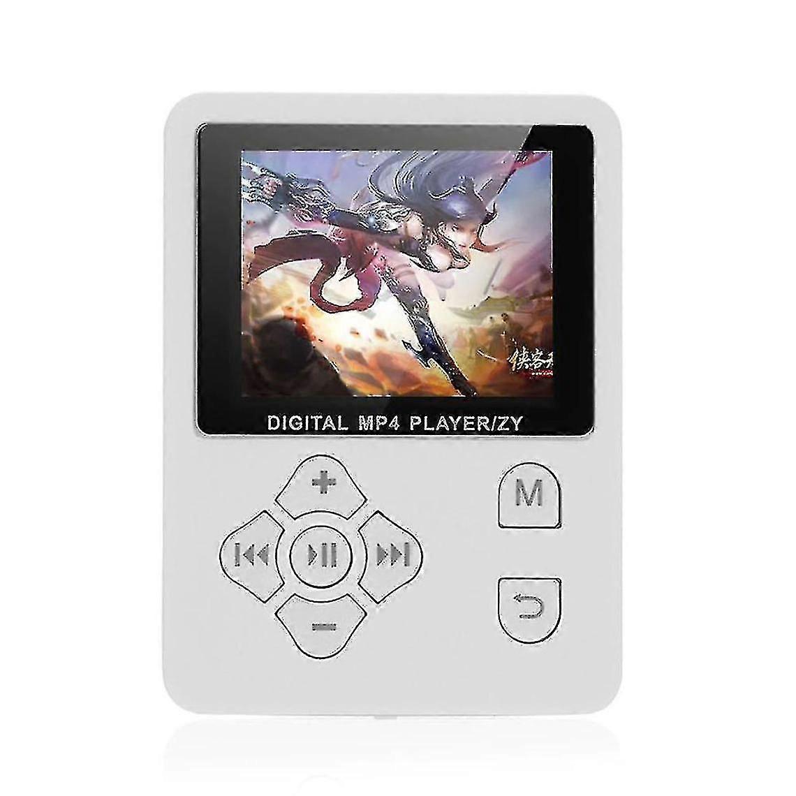 Mini MP3 Player in Classic White with 32GB Expandable Storage - British Style Portable Audio