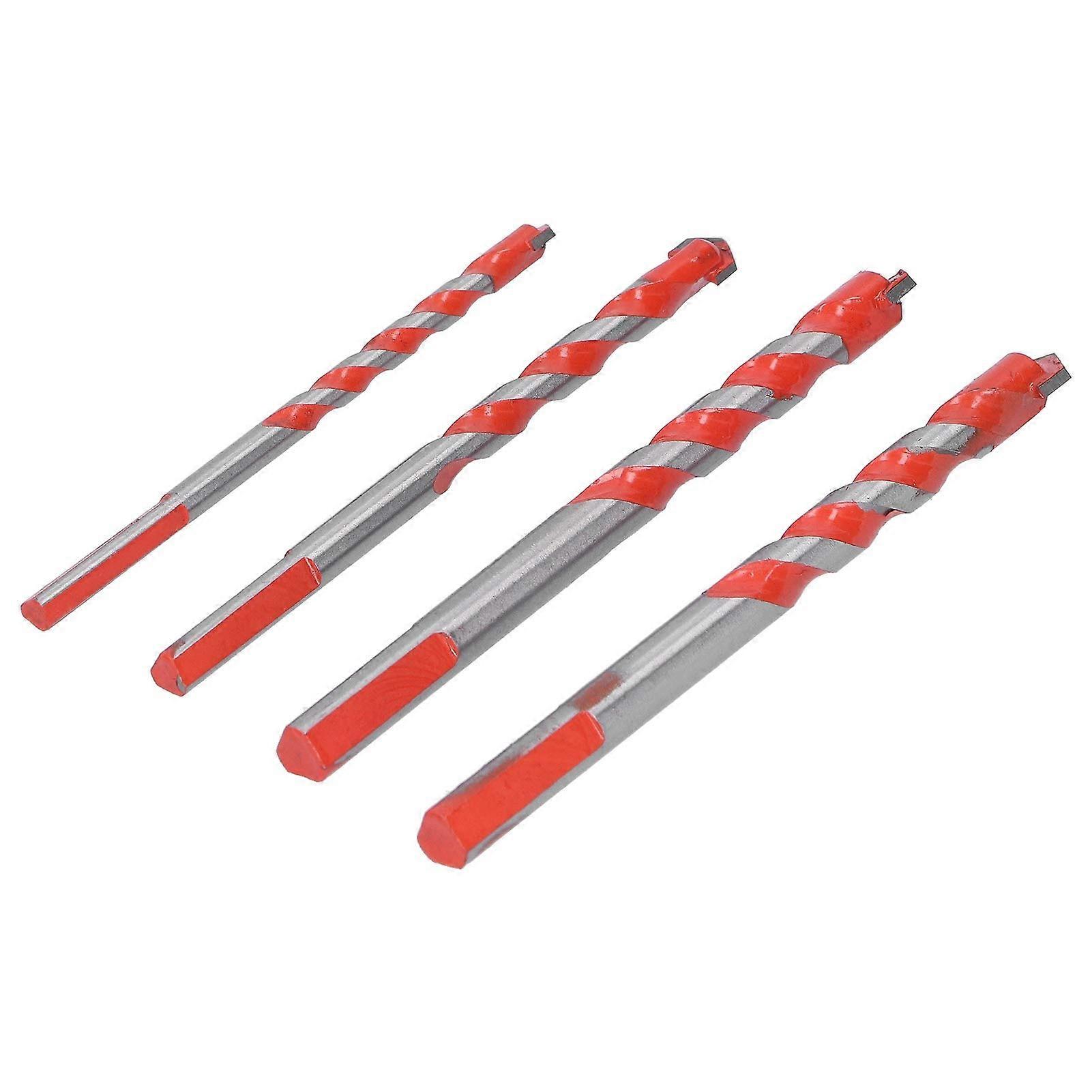 Multifunction Drill Bit Set, Durable Steel, Easy Installation, High Efficiency, 4 Sizes for Various Materials, Designed for Hard Materials