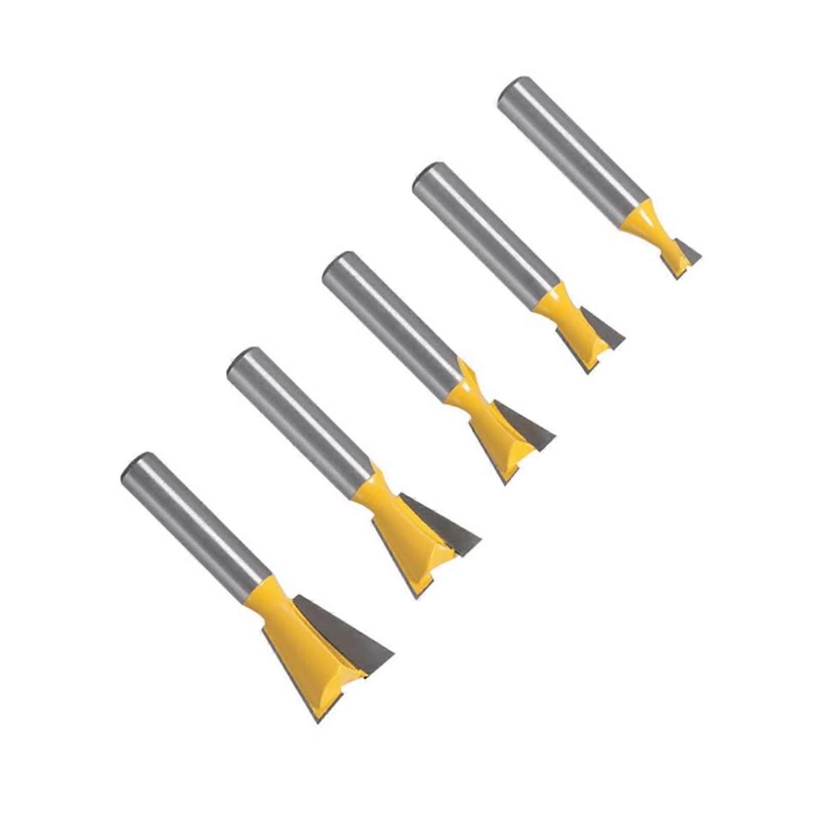 Set of 5 Pieces 8mm Shank Tapered End Mill Set, 14Degree Engraving Cutter Head Milling Cutter Shank End Mill