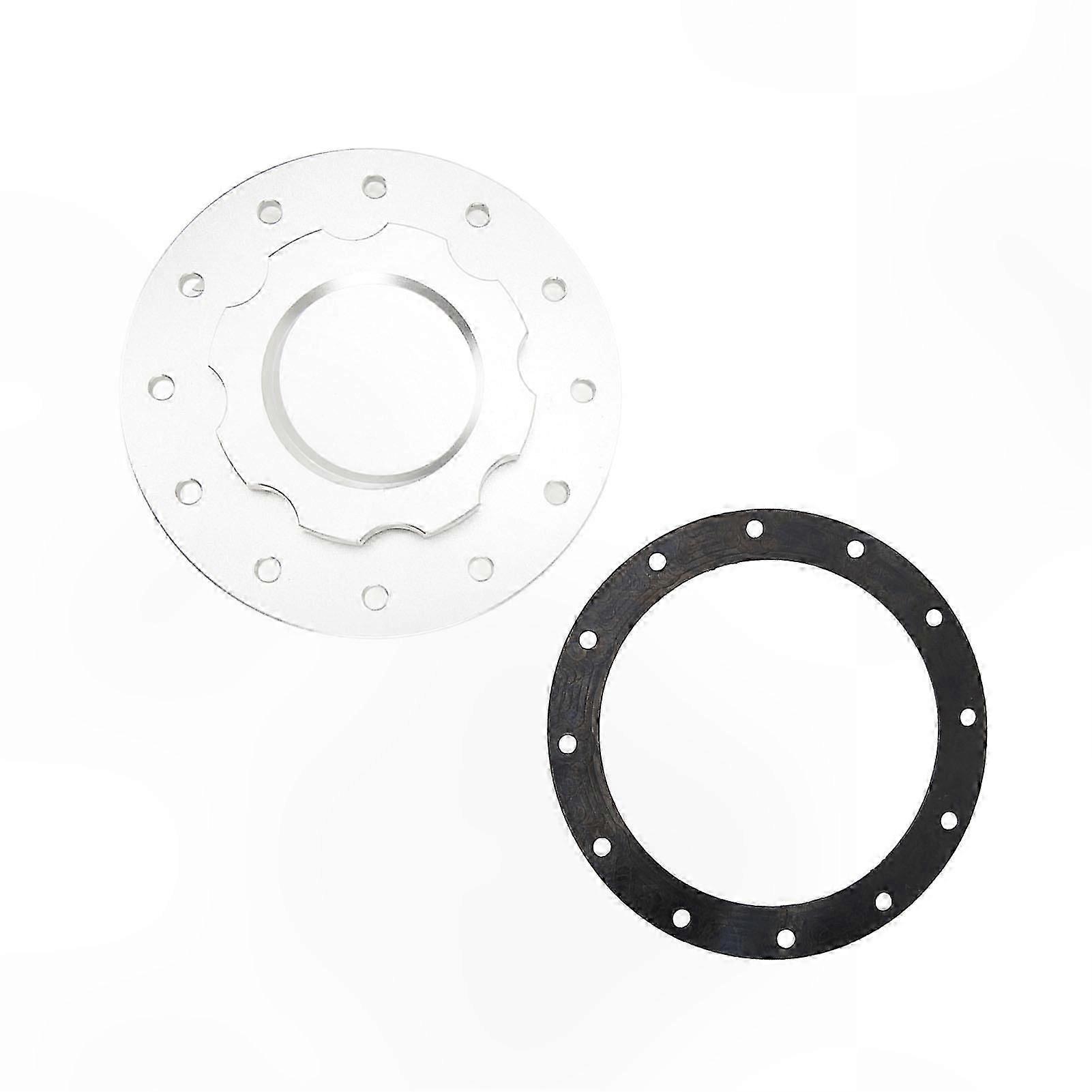 Universal Silver Fuel Cell Cap Kit - 12 Bolt Rugged Design with Efficient Sealing for Flexible Car Operation