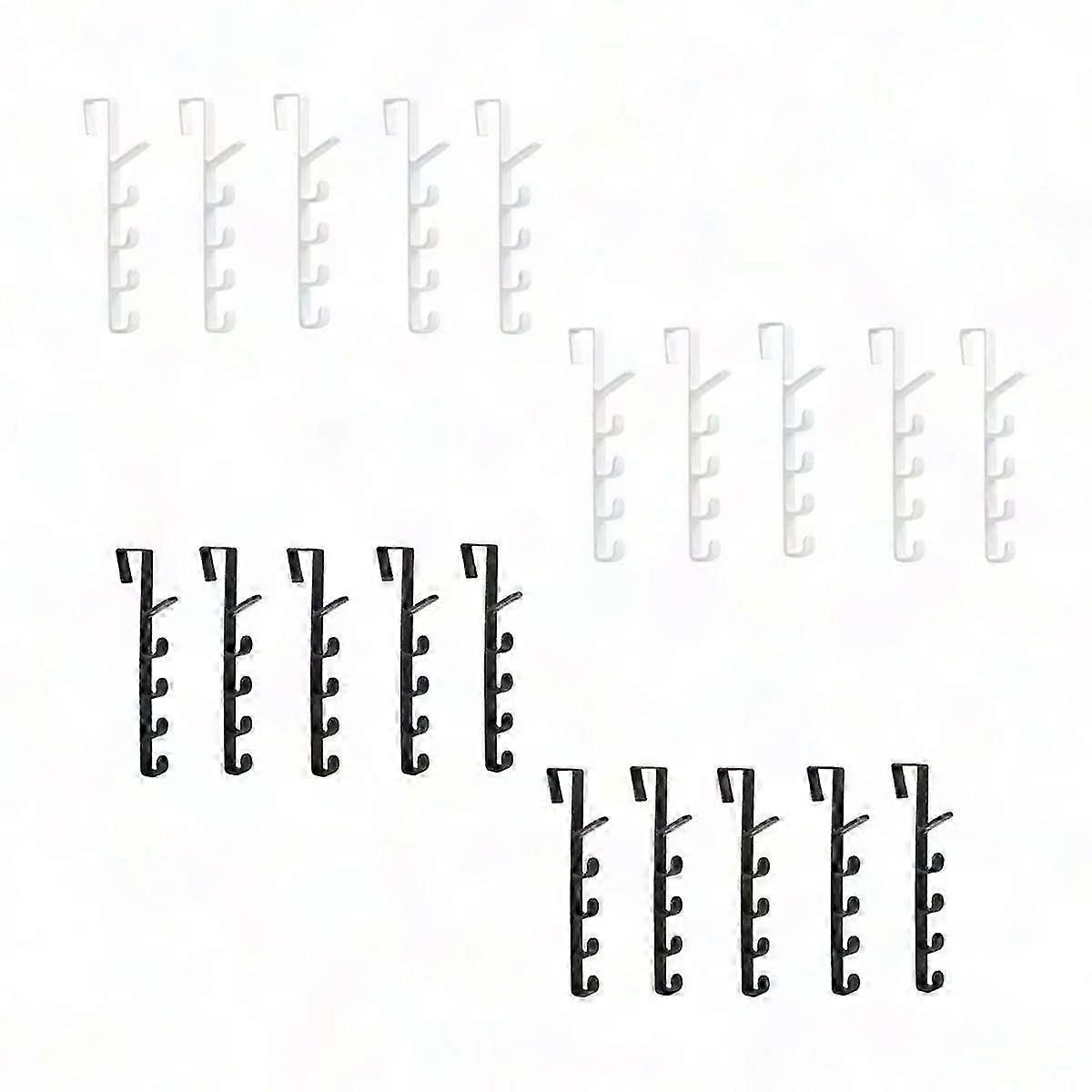 Over-the-Door Clothes Hooks for Dorm Storage - Space Saving Rack for Hanging Clothes & Accessories