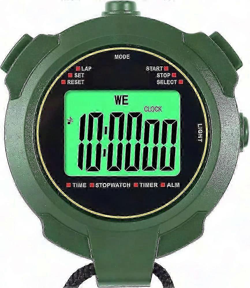 Sports Stopwatch Timer with Backlight, Silent Digital Stopwatch for Coaches, Referees & Kids, Countdown Timer & Alarm Clock