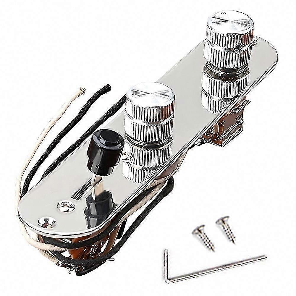 Loaded Guitar Control Plate with 3-Way Blade Switch & Push-Pull Potentiometer