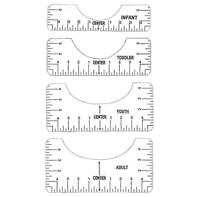 T-Shirt Ruler Guide Alignment Tool for Vinyl, Alignment Tool for Graphics T Shirt Centering Tool (Clear & Transparent)