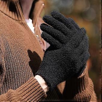 kvinnors vinter pekskärm handskar chenille termisk kabel stickad