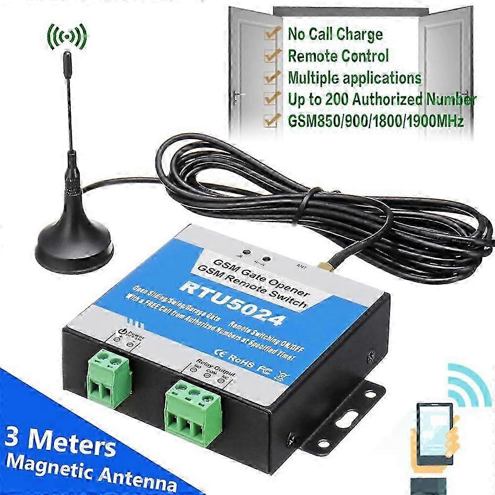 Gsm Door Gate Opener Remote On/off Switch Free Call Sms Command Support 850/900/1800/1900mhz