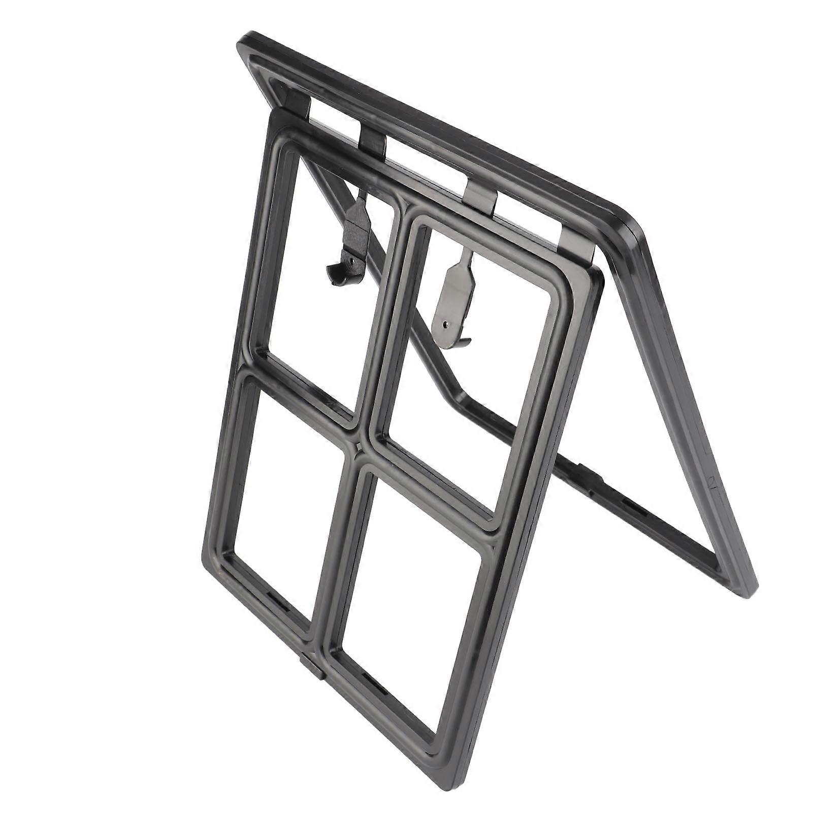 Pet Screen Door L 46x35x1.5cm Black Lockable Bite Resistant Flap