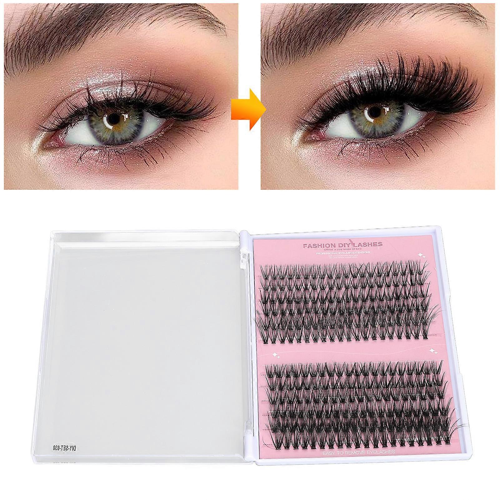 240pcs D Curl False Eyelash Clusters 10mm-16mm DIY-SET-030