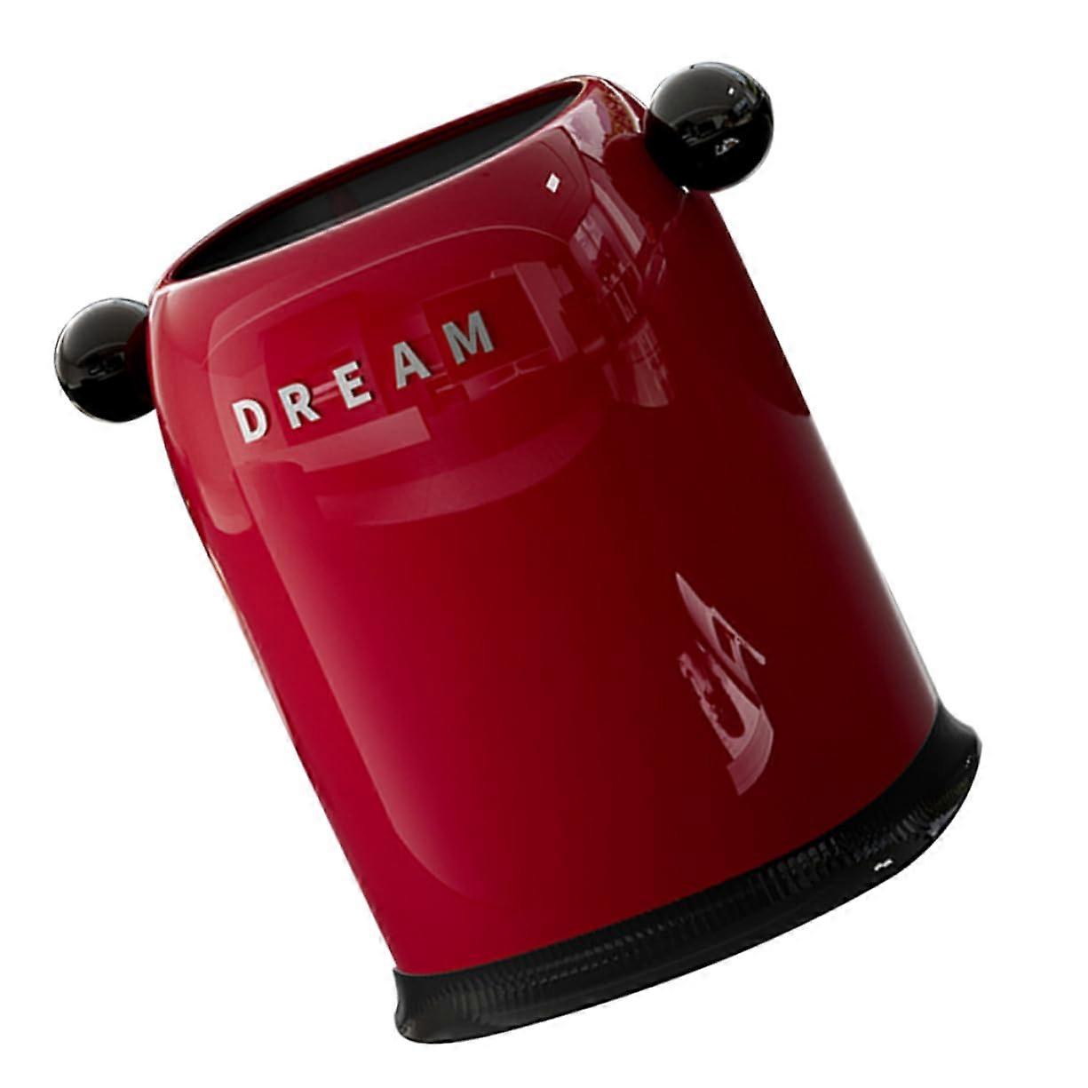 Thickened PP Material Wastebasket No Lid Red Kitchen Trash Bin For Kitchen And Office Recycling Bin