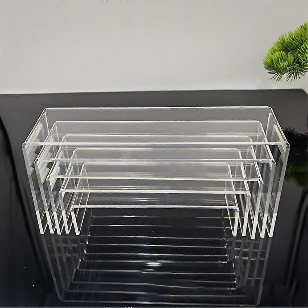 Transparent Acrylic Organizer For Figures And Toys Display Stand For Cupcakes And Desserts 24x8x10 Cm