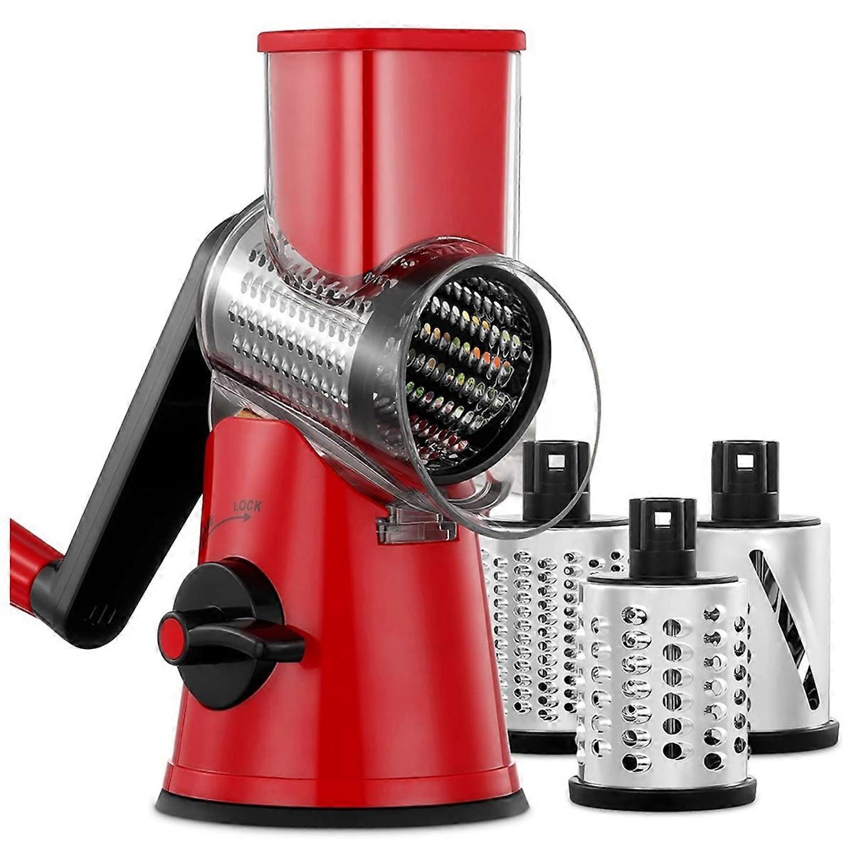 Rotary Cheese Grater, Cheese Shredder Grater Rotary with Handle,Vegetable Mandoline Slicer Shredder for Vegetable