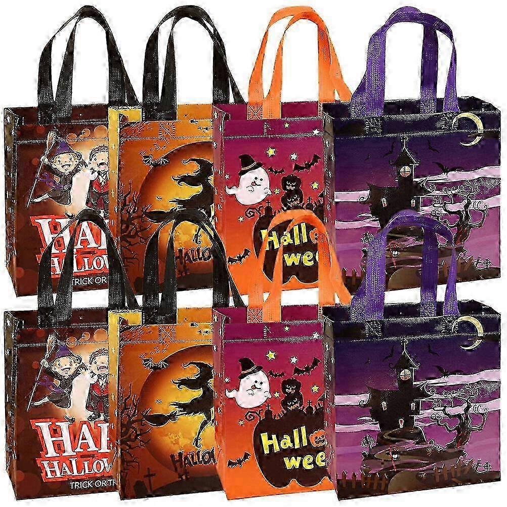 Sacs-cadeaux d’Halloween, Sacs d’emballage cadeau réutilisables, Sacs d’emballage d’Halloween, Ensemble de 8 pièces