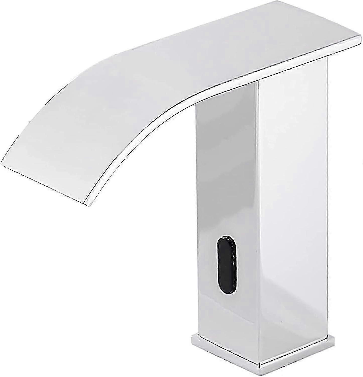 Touchless waterfall faucet for bathroom with chrome finish