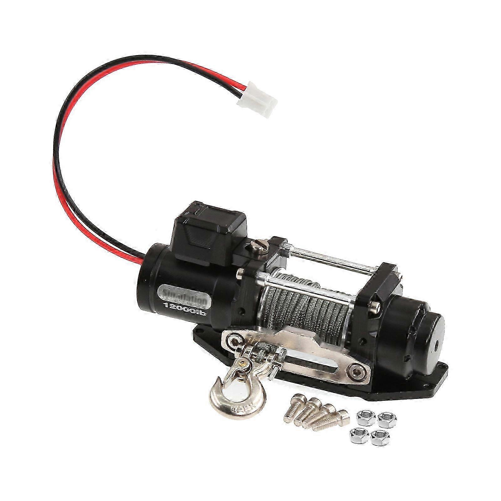 Strong All Metal Remote Operated Winch System Hard Electric Powered Winch Simple Installation For Off Road Vehicle Multicolor