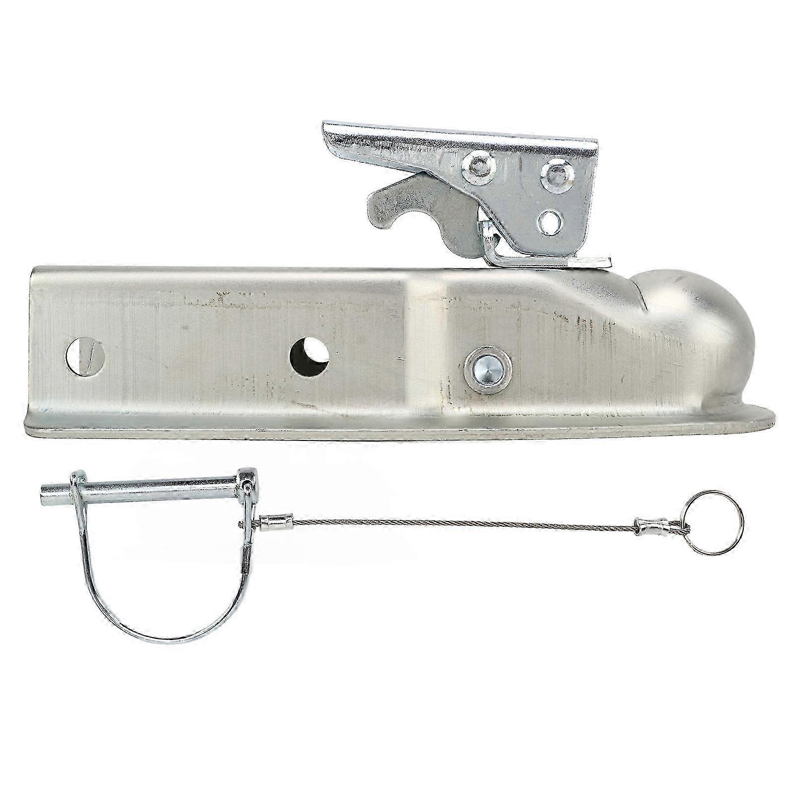 Trailer Tongue Coupler 2in Ball Head 63mm Channel Width 3500lbs Load Capacity Rust Proof for Caravan RV SZRH A-S