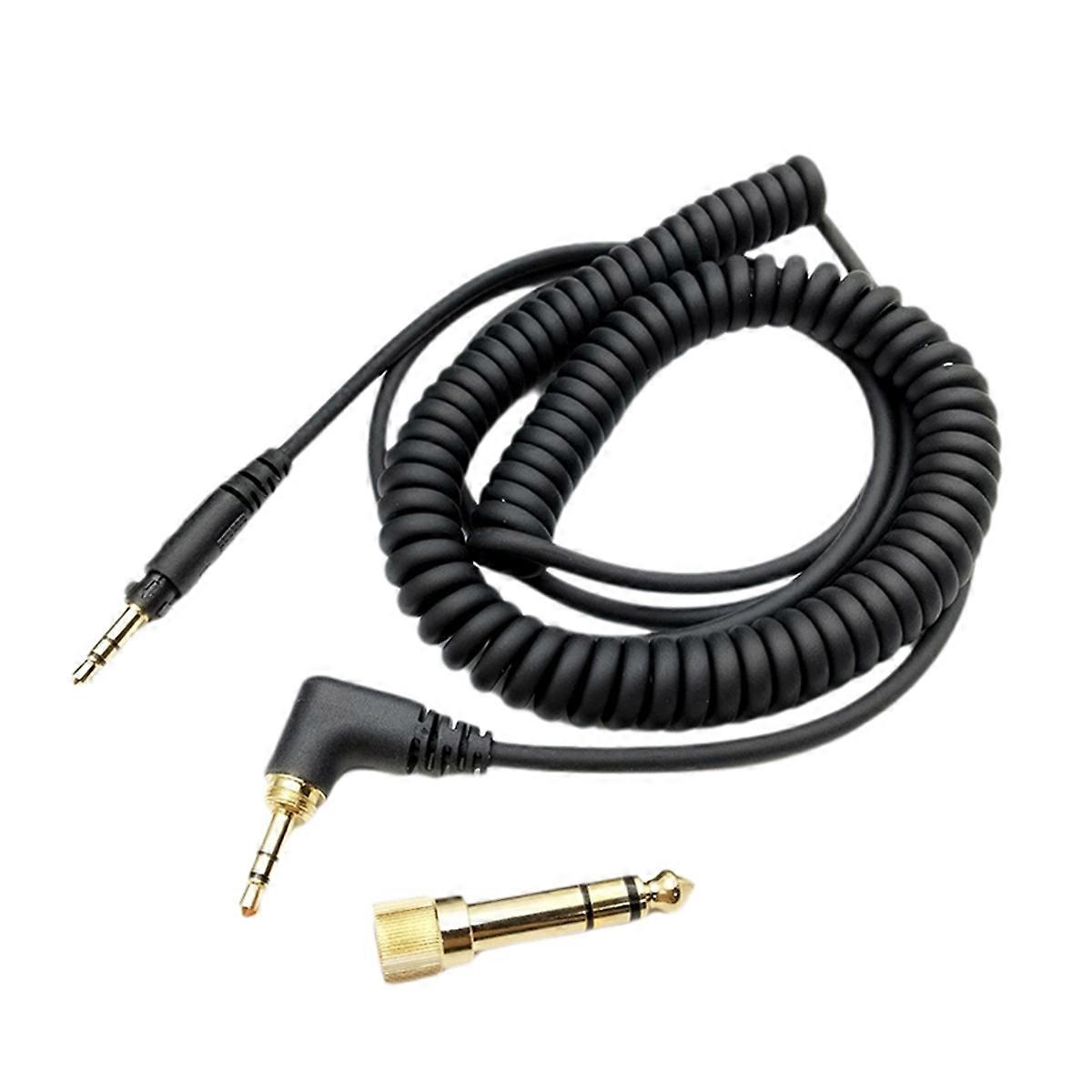 Spring Headphone Cable for EAH-DJ1200 Headset Replacement Cable with 3.5mm and 6.35mm Connectors
