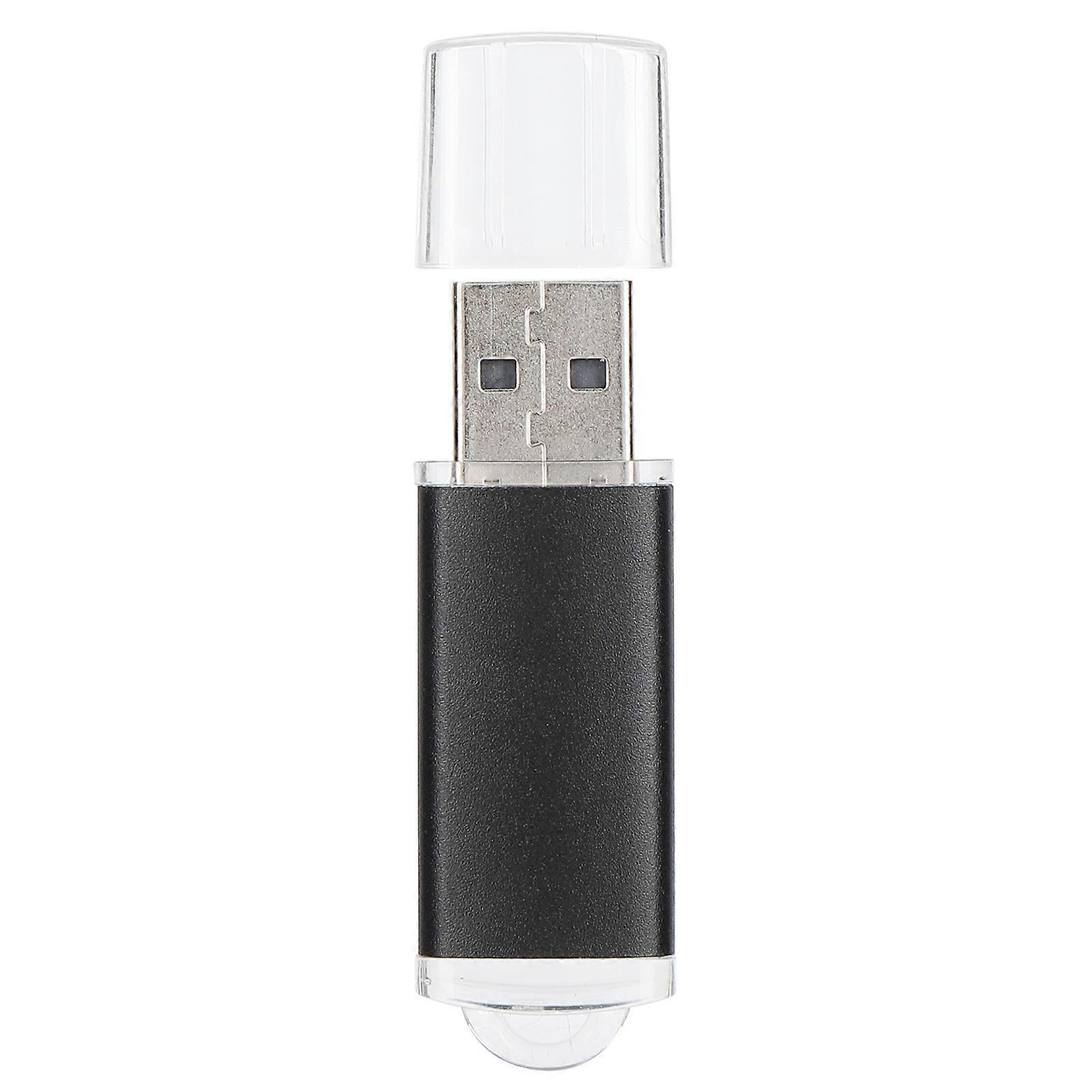 USB Flash Drive Transparent Cover Black Portable Storage Memory Stick for PC Tablet4GB 