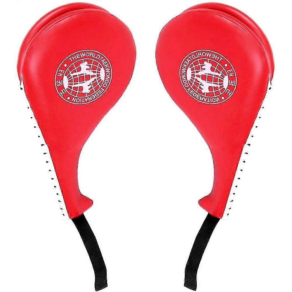 1 Pair Durable Taekwondo Kick Pads(Red)