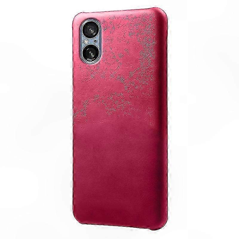 Anti-Scratch Calf Texture PU Leather PC Phone Case for Xperia 5 V