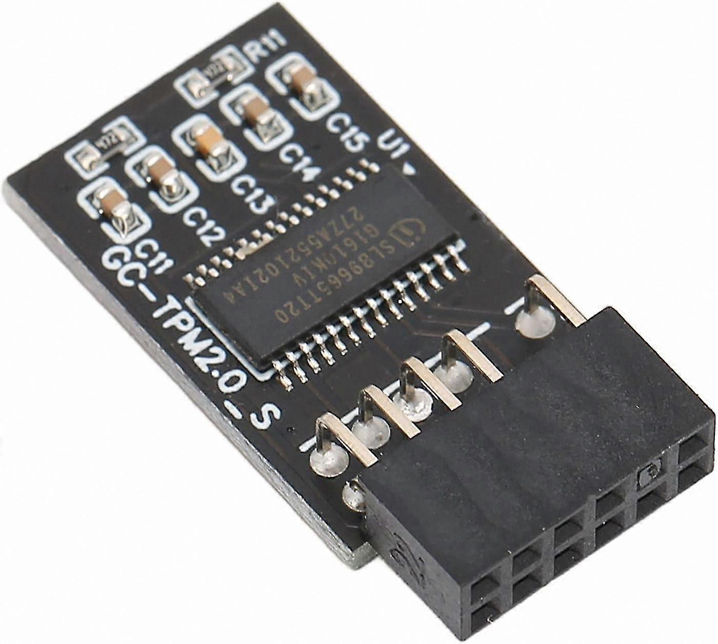 TPM 2.0 Security Module for 12-Pin LPC Interface, Compatible with LCP SPI TPM2.0 Pin Motherboards, High-Performance Encryption Solution