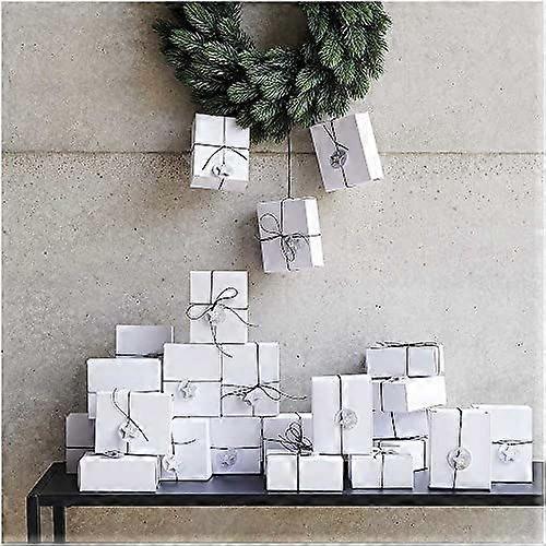 Silver Wooden Star Advent Calendar Stickers