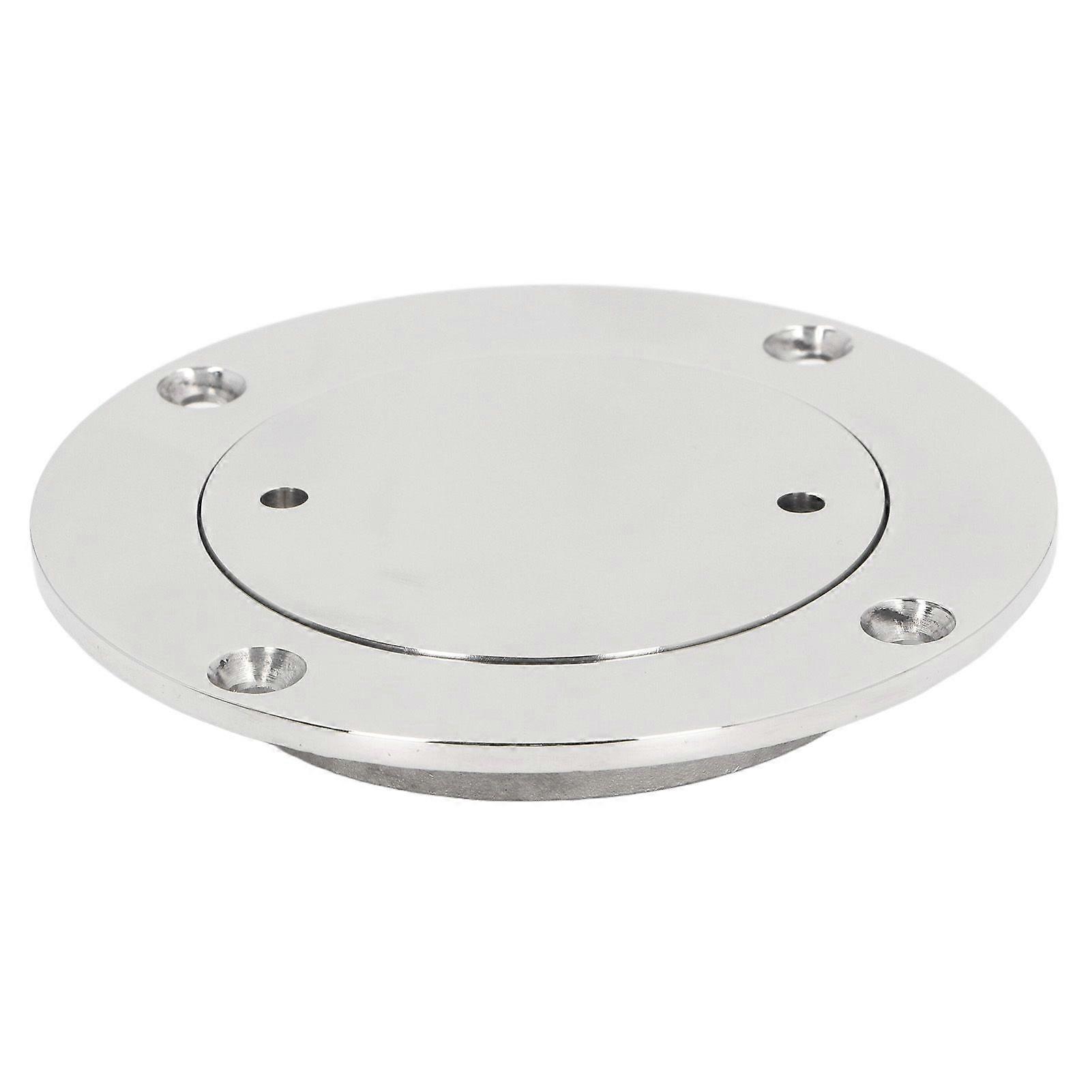 Boat Round Deck Plate Inspection Hatch Marine Access Port Hatch Cover for Marine Boat Yacht 316 Stainless Steel 4 Inch