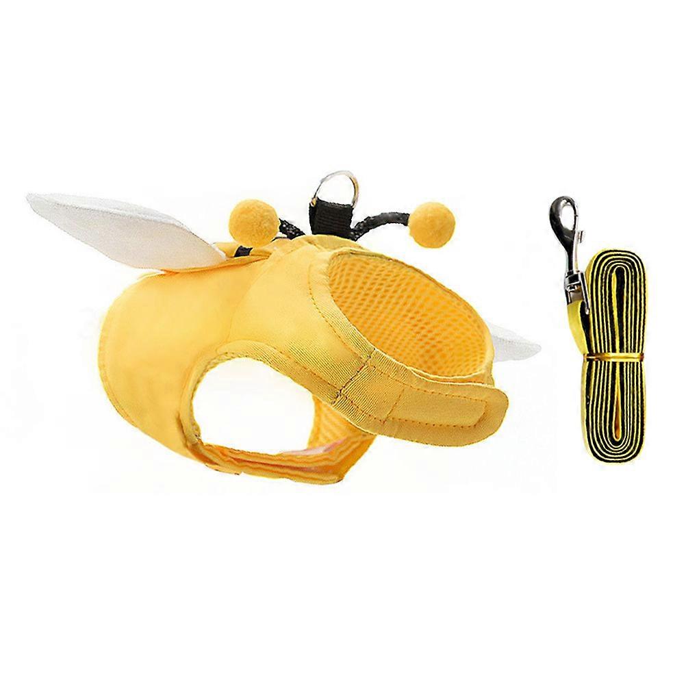 Yellow Harness Leash Kitten Vest Adjustable 1Set