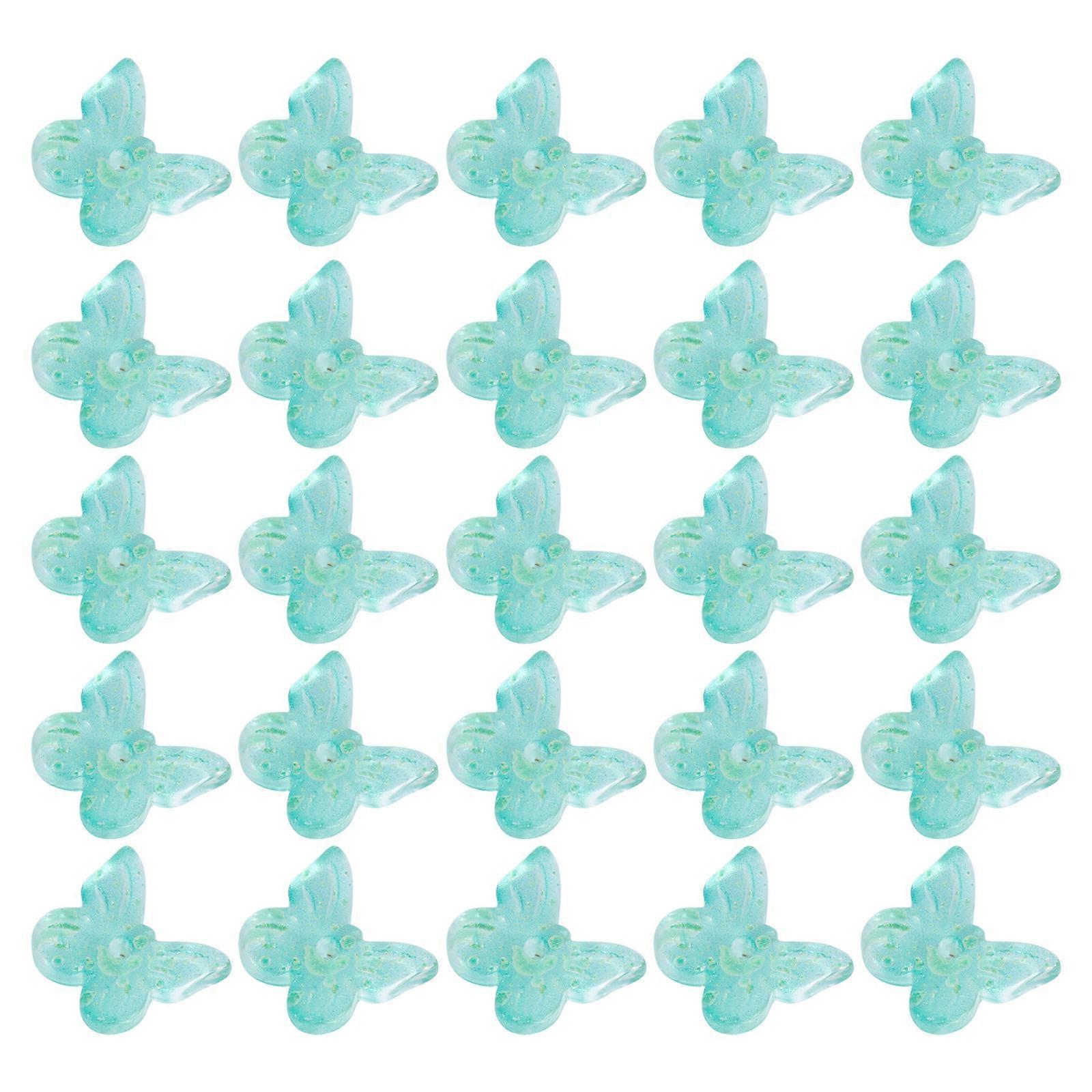 Table Decorations for Party Colored Glazes Butterflies Shape Home Adorn Green Decoration 100Pcs