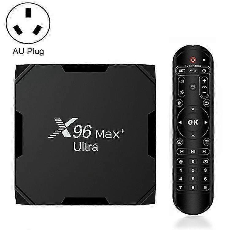 suitable for X96 Max+ Ultra 4GB+64GB Amlogic S905X4 8K Smart TV BOX Android 11.0 Media Player, Plug Type:AU Plug 4GB+64GB, AU Plug-jc
