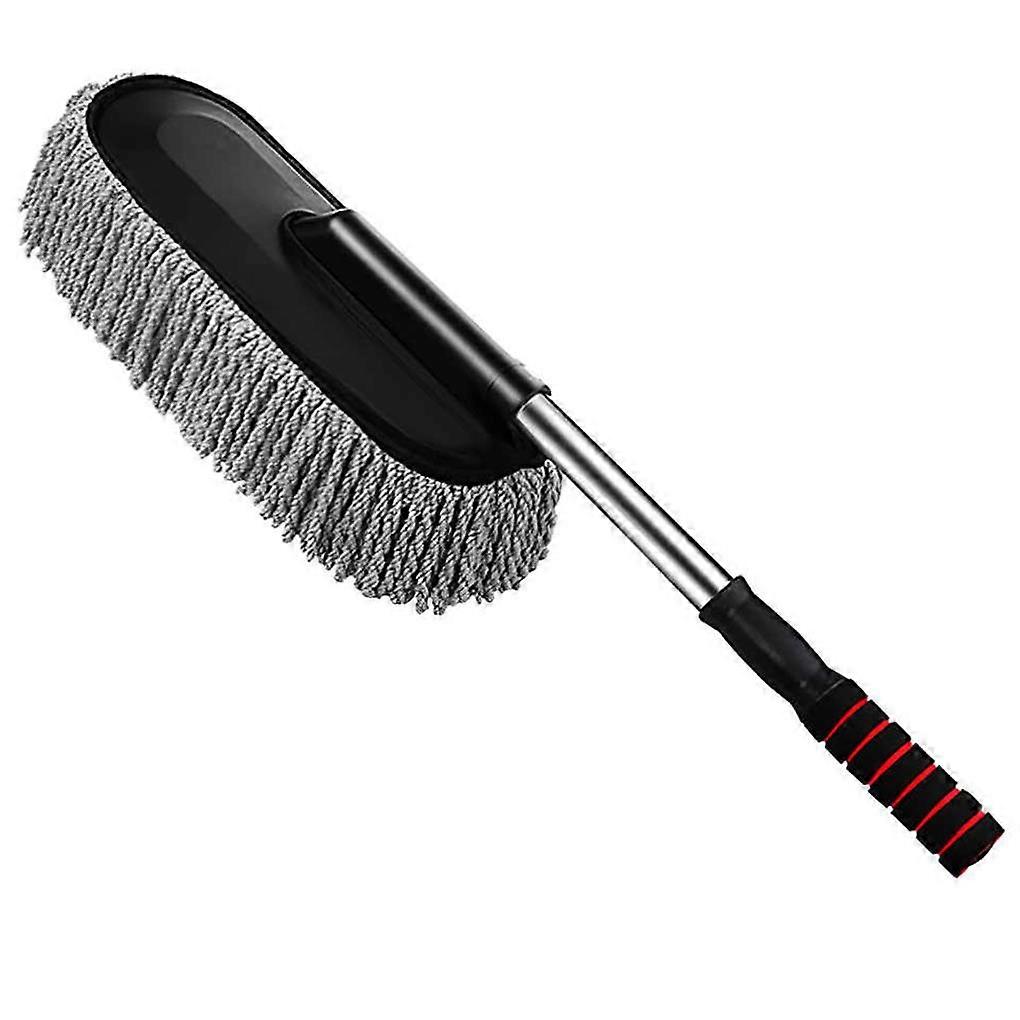 Car Duster Kit Microfiber Car Duster Extendable Handle Scrubber Interior Exterior Cleaning Brush Multipurpose Cleaning