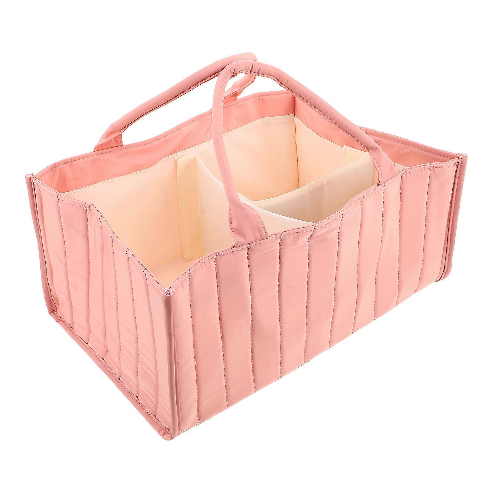 Stroller Hanging Bag For Diapers And Essentials Large Capacity Organizer Pink Color 36.70X23.00X17.00CM 1Pcs
