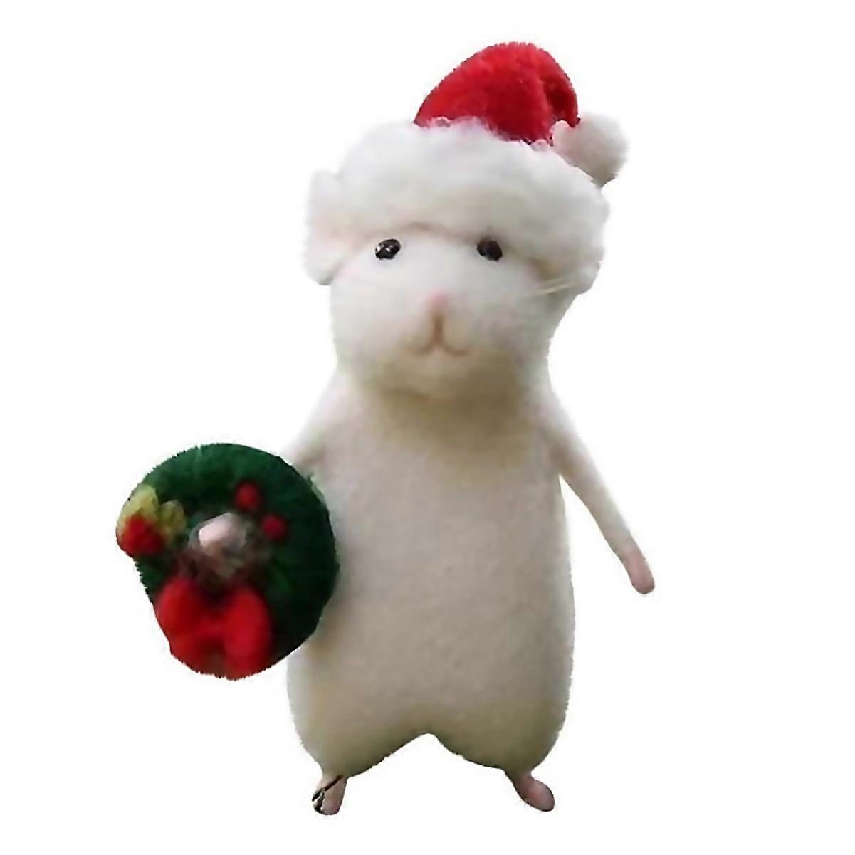 For 2pcs Halloween Mouse Handmade Wool Felt Christmas Mouse Ornament Designed For Modern Living