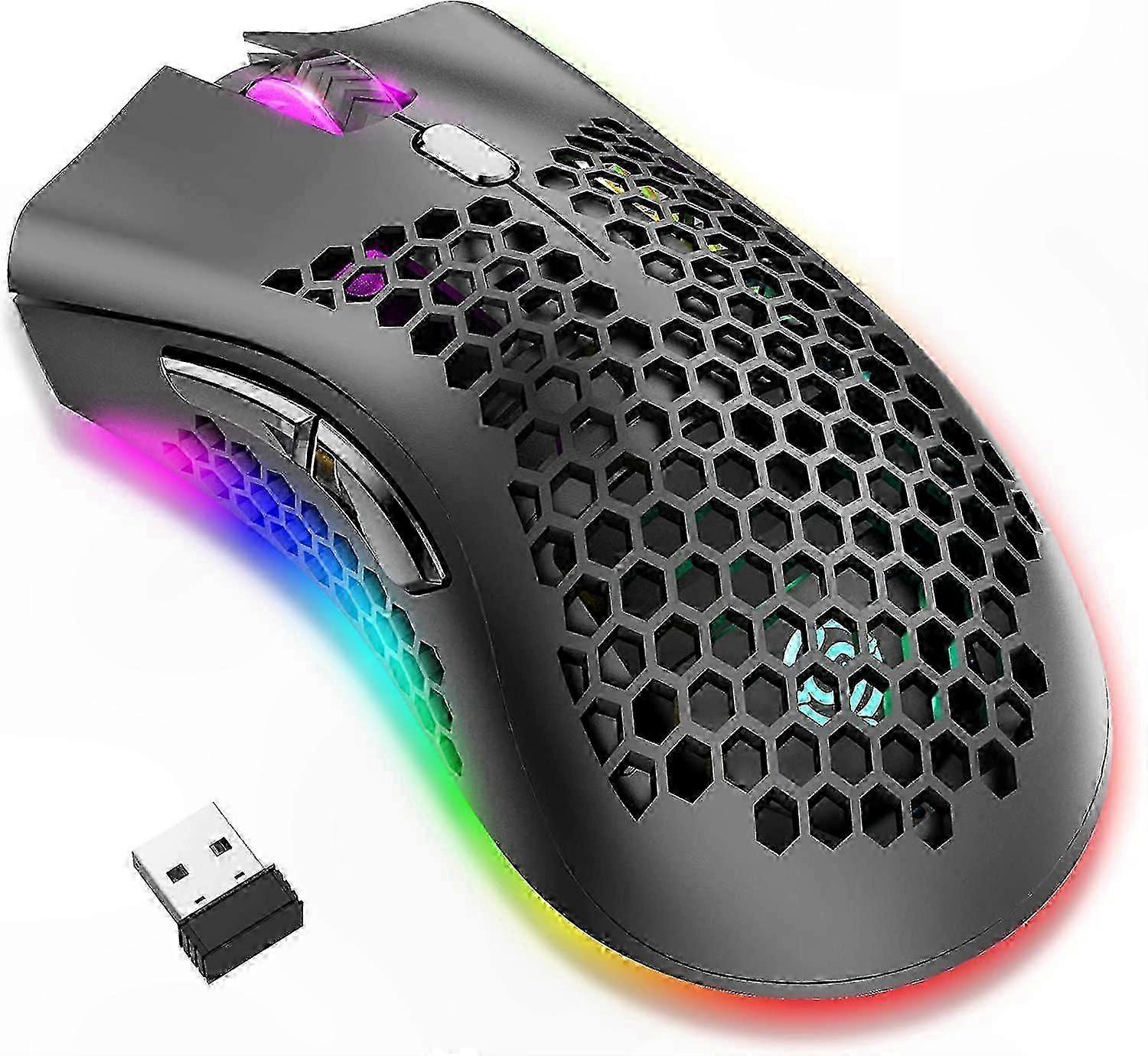 Hexagonal Pattern Wireless Gaming Mouse